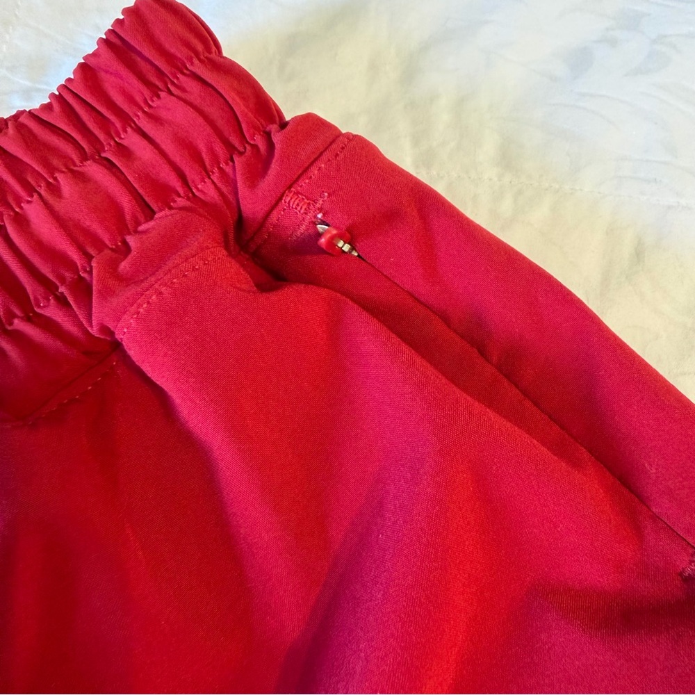 lululemon Red speed up running shorts built in liner SZ 10 hottie hot - Picture 5 of 9